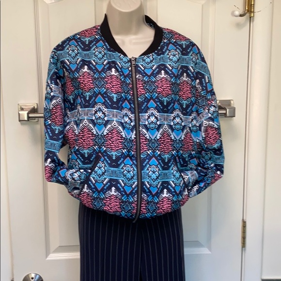 Divided multicolored bomber jacket - Picture 1 of 8